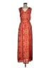 Everly 100% Polyester Paisley Orange Casual Dress Size M - photo 1