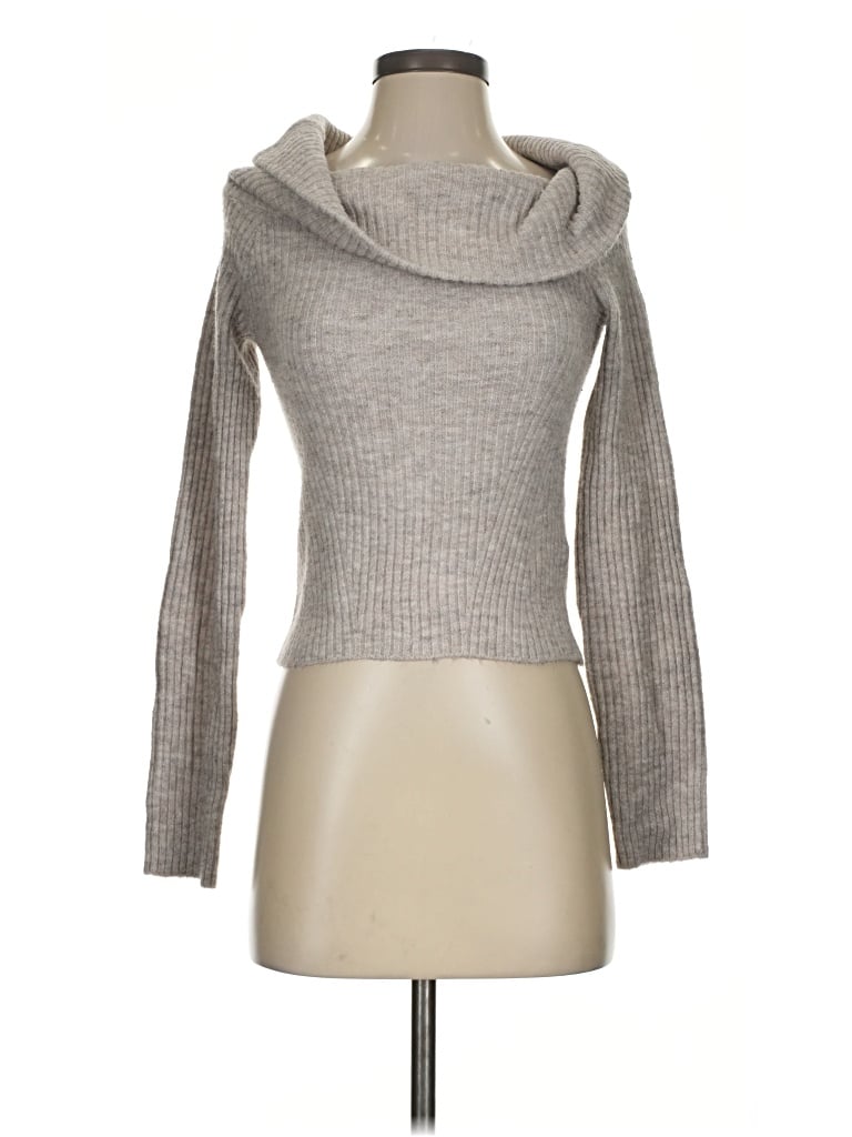 Pre-owned H&m Turtleneck Sweater In Gray