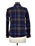 Natural Reflections 100% Cotton Plaid Blue Long Sleeve Button-Down Shirt Size M - photo 2