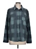 32 Degrees Plaid Teal Long Sleeve Blouse Size L - photo 1