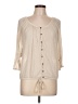 American Rag Cie 100% Polyester Ivory 3/4 Sleeve Blouse Size L - photo 1