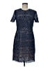 Shoshanna 100% Polyester Tweed Blue Cocktail Dress Size 8 - photo 1