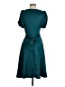 DKNY 100% Polyester Solid Teal Cocktail Dress Size 4 - photo 2