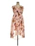 Torrid 100% Polyester Floral Tan Cocktail Dress Size 2X Plus (2) - photo 1
