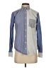 J.Crew 100% Cotton Color Block Blue Long Sleeve Button-Down Shirt Size 2 - photo 1