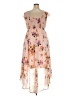 Torrid 100% Polyester Floral Tan Cocktail Dress Size 2X Plus (2) - photo 2