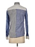 J.Crew 100% Cotton Color Block Blue Long Sleeve Button-Down Shirt Size 2 - photo 2