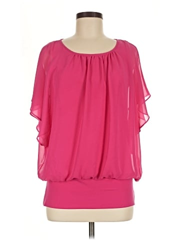 JM Collection Short Sleeve Blouse (view 1)