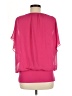 JM Collection 100% Polyester Pink Short Sleeve Blouse Size M - photo 2
