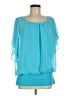 JM Collection 100% Polyester Teal 3/4 Sleeve Blouse Size M - photo 1