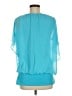 JM Collection 100% Polyester Teal 3/4 Sleeve Blouse Size M - photo 2
