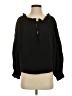 Zara 100% Baumwolle Black Long Sleeve Blouse Size XS - photo 1