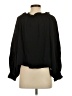 Zara 100% Baumwolle Black Long Sleeve Blouse Size XS - photo 2