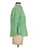 IZOD Solid Green 3/4 Sleeve Button-Down Shirt Size S - photo 4