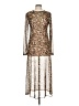 BCBGeneration Animal Print Brown Cocktail Dress Size L - photo 1