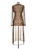 BCBGeneration Animal Print Brown Cocktail Dress Size L - photo 2
