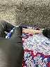Sim & Sam Print Blue Cocktail Dress Size L - photo 7