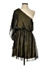 Mustard Seed 100% Polyester Metallic Gold Cocktail Dress Size S - photo 1