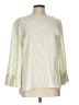 Massimo Dutti 100% Lyocell Stripes Yellow 3/4 Sleeve Blouse Size 10 - photo 1