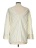 Massimo Dutti 100% Lyocell Stripes Yellow 3/4 Sleeve Blouse Size 10 - photo 2