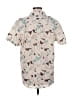 PrAna Print Tan Short Sleeve Button-Down Shirt Size M - photo 2