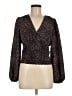 Express Brown Long Sleeve Blouse Size M - photo 1