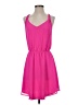 The Impeccable Pig 100% Polyester Solid Pink Casual Dress Size XS (estimated) - photo 1