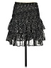 Sen 100% Polyester Polka Dots Black Casual Skirt Size Sm (1) - photo 1