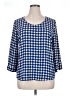 41Hawthorn 100% Polyester Blue 3/4 Sleeve Blouse Size XL - photo 1