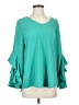Ivy Jane 100% Polyester Teal 3/4 Sleeve Blouse Size S - photo 1