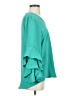 Ivy Jane 100% Polyester Teal 3/4 Sleeve Blouse Size S - photo 4