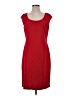 St. John Solid Red Casual Dress Size S - photo 1