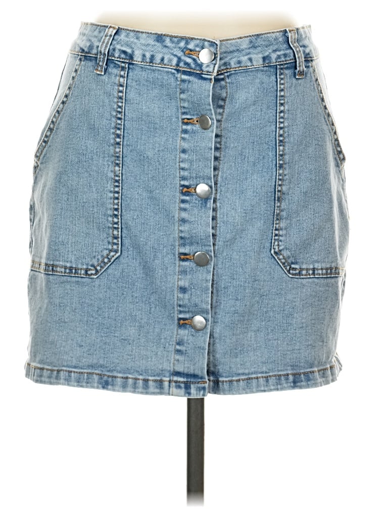 Pre-owned Grace Karin Denim Skirt In Blue