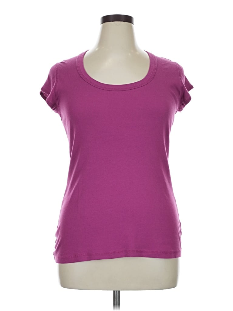 Pre-owned Caslon Short Sleeve T-shirt In Purple