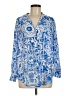 Peach Blue Long Sleeve Blouse Size M - photo 1