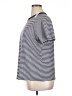 Old Navy Stripes Gray Short Sleeve Top Size XL (tall) - photo 5