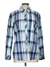 Talbots Plaid Blue Long Sleeve Button-Down Shirt Size L - photo 1