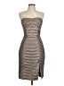 Hutch Stripes Brown Cocktail Dress Size L - photo 1