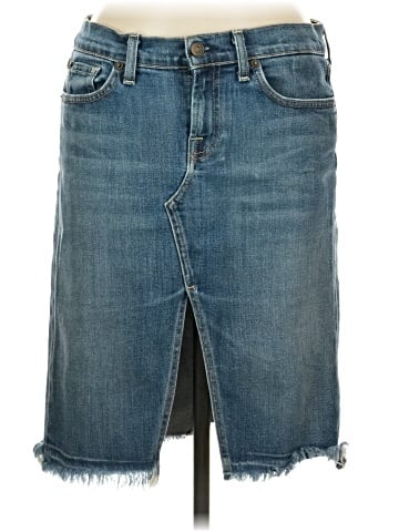 7 For All Mankind Denim Skirt (view 1)