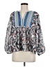 Sachin + Babi 100% Polyester Blue 3/4 Sleeve Blouse Size M - photo 1