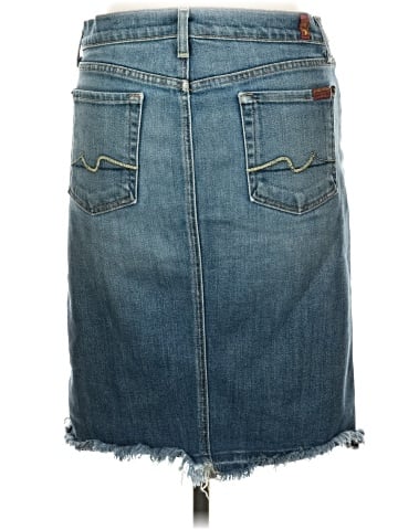 7 For All Mankind Denim Skirt (view 2)