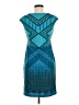 Wisp Chevron-herringbone Teal Blue Cocktail Dress Size 6 Petite - photo 2
