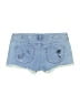 Express Jeans Floral Blue Denim Shorts Size 8 - photo 2