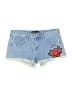 Express Jeans Floral Blue Denim Shorts Size 8 - photo 1