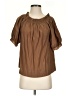 Mersea Brown Short Sleeve Blouse Size XS - photo 1