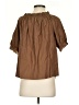 Mersea Brown Short Sleeve Blouse Size XS - photo 2