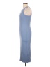 Marika Solid Blue Casual Dress Size L - photo 5