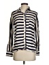 Topshop 100% Viscose Stripes Blue Long Sleeve Button-Down Shirt Size 4 - photo 1