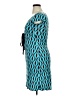 Volume One Graphic Teal Blue Casual Dress Size L - photo 5