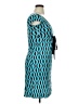 Volume One Graphic Teal Blue Casual Dress Size L - photo 4